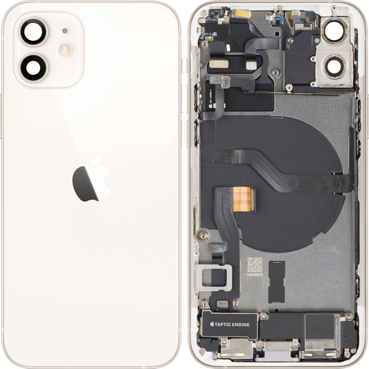 Couvercle de Batterie Apple iPhone 12, Avec Coque Centrale, Complet, Blanc, Échange