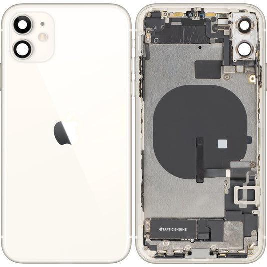 Couvercle de batterie Apple iPhone 11, avec boîtier intermédiaire, pièces complètes, blanc, échange