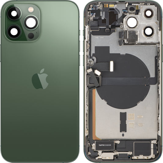 Couvercle de batterie Apple iPhone 13 Pro Max, avec boîtier intermédiaire, pièces complètes, Vert (Alpine Green), Échange