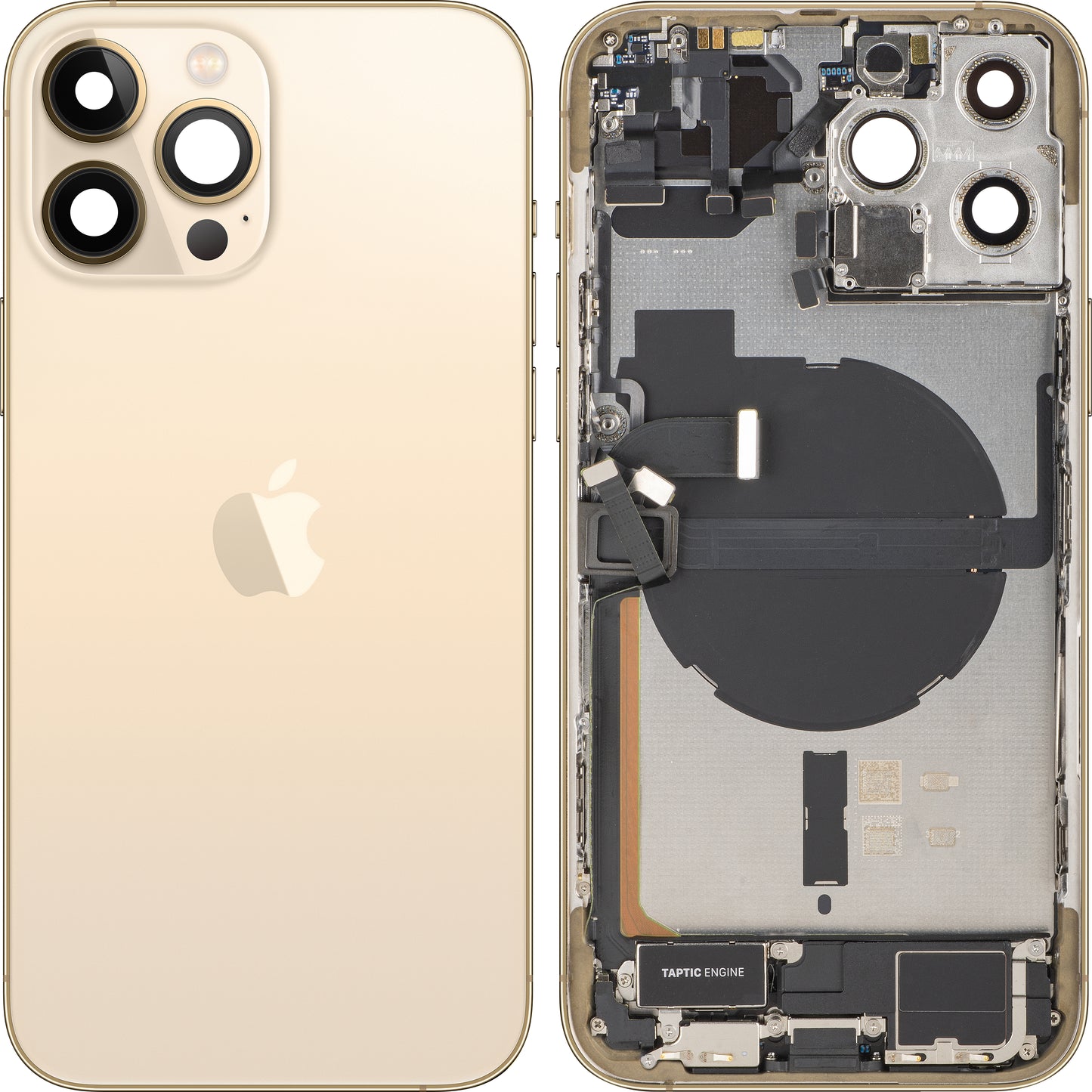 Batteriedeckel Apple iPhone 13 Pro Max, mit Mittelgehäuse, Vollständige Teile, Gold, Swap