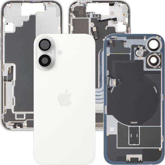 Couvercle de batterie Apple iPhone 17, avec boîtier intermédiaire, pièces complètes, blanc, échange