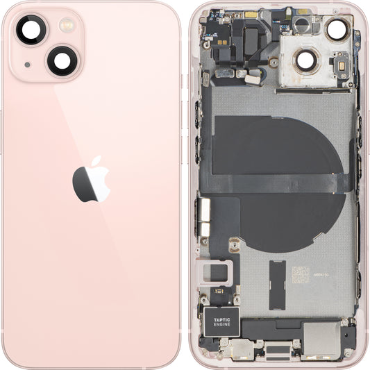 Batteriedeckel Apple iPhone 13, mit Mittelgehäuse, Komplettteile, Rosa, Premium Swap