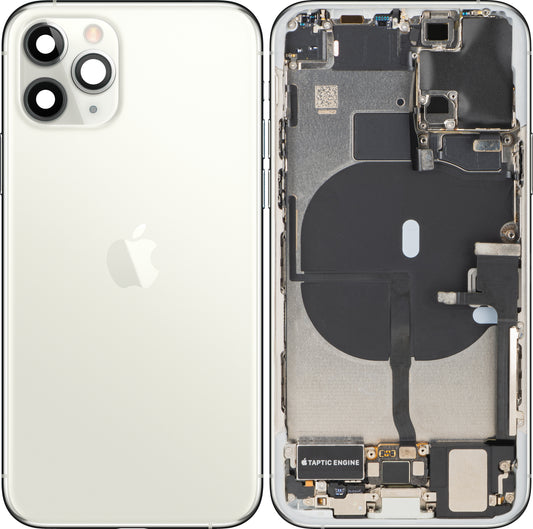 Batteriedeckel Apple iPhone 11 Pro, mit Mittelgehäuse, Komplettteile, Silber, Swap