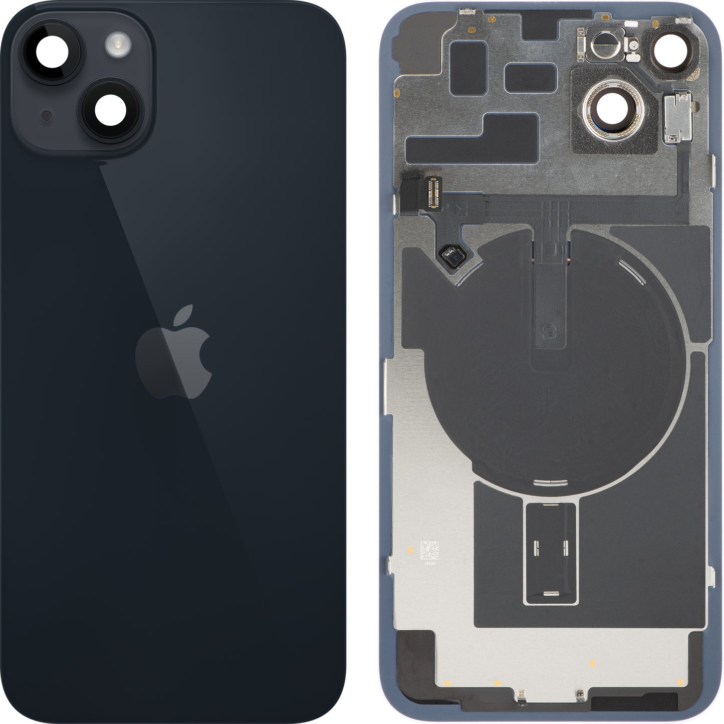Couvercle de batterie Apple iPhone 14 Plus, avec coque intermédiaire, toutes pièces incluses, Noir (Midnight), Échange