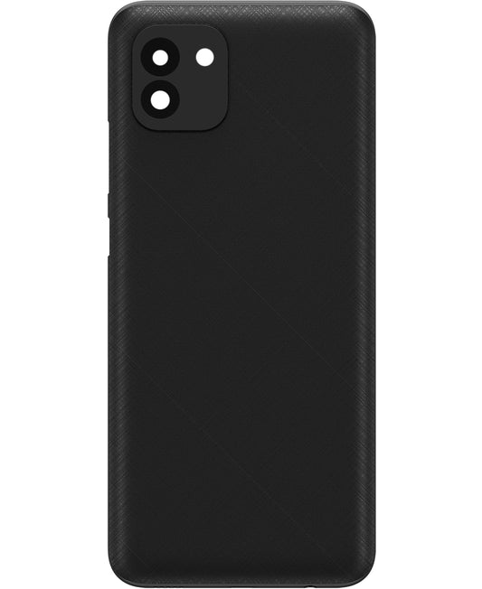 Batteriedeckel kompatibel mit Samsung Galaxy A03 A035, Version F, Schwarz