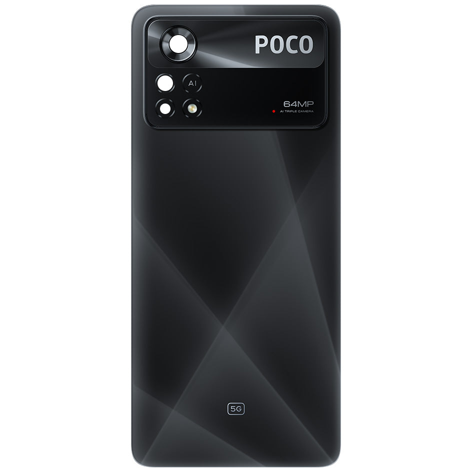 Couvercle de Batterie Xiaomi Poco X4 Pro 5G, Noir (Laser Black), Service Pack 5600050K6P00