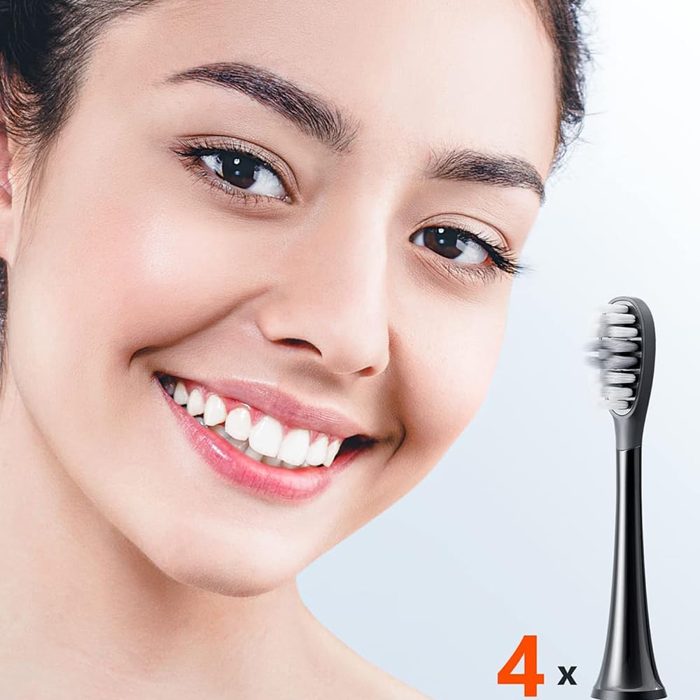 Tête de rechange Gum Care pour brosse à dents électrique Bitvae S2 / S3, lot de 4 pièces, blanc