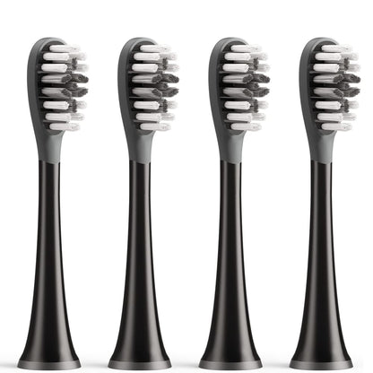 Tête de rechange Gum Care pour Brosse à Dents Électrique Bitvae S2 / S3, Set de 4 pièces, Noir