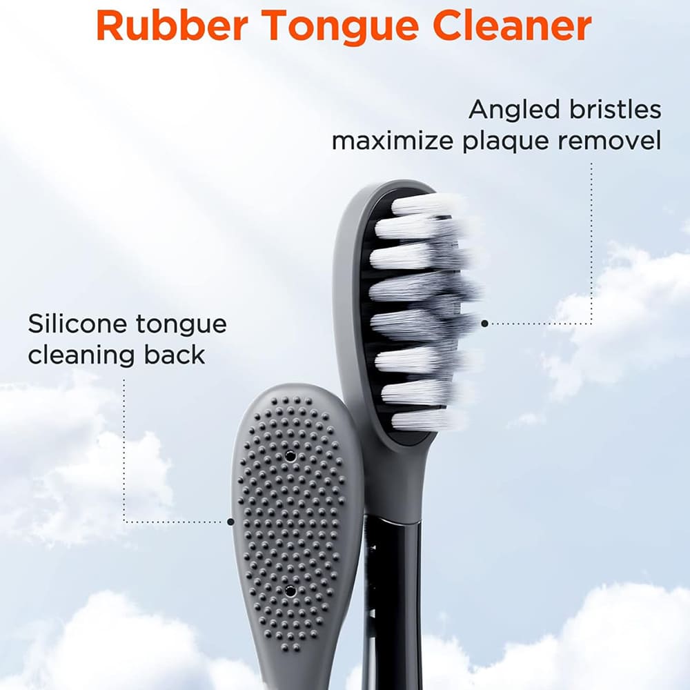 Tête de rechange Gum Care pour Brosse à Dents Électrique Bitvae S2 / S3, Set de 4 pièces, Noir
