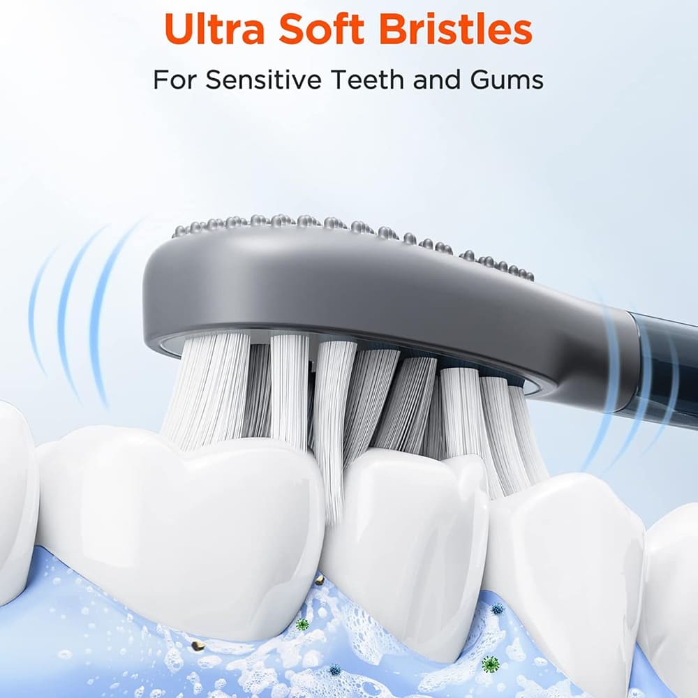 Tête de rechange Gum Care pour Brosse à Dents Électrique Bitvae S2 / S3, Set de 4 pièces, Noir