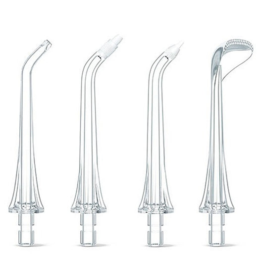 Ersatzkopf für Bitvae C2 / F30 / 204 Munddusche, 4 Stück Set, Transparent