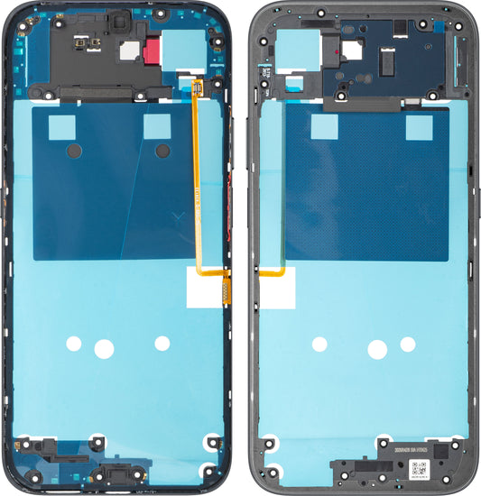 Coque centrale Honor 600 Smart, Noir (Velvet Black), Service Pack 9707ADNR