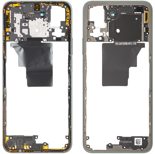 Coque centrale Honor X7c 5G / 200 Smart, Verte (Forest Green), Pack de service 9707ABNB