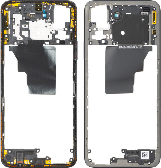 Coque Centrale Honor X7c 5G / 200 Smart, Noire (Midnight Black), Pack de Service 9707ABNA