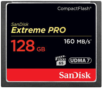 Carte mémoire CompactFlash SanDisk Extreme Pro, 128Gb, UDMA 7 SDCFXPS-128G-X46