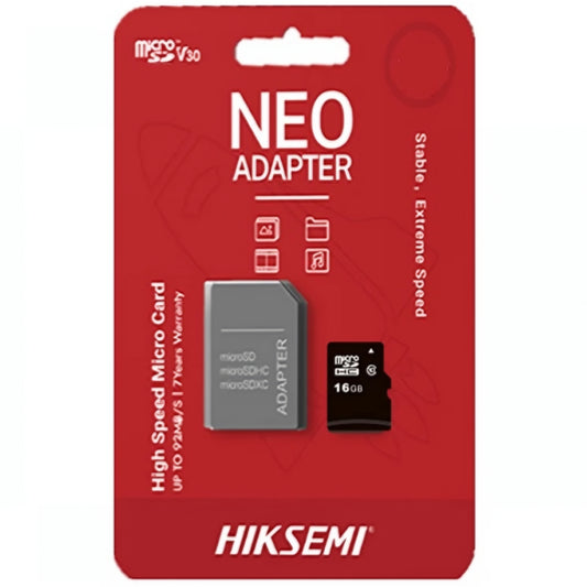 Hiksemi microSDHC Speicherkarte, 16GB, Klasse 10, mit Adapter HS-TF-C1/16G/a