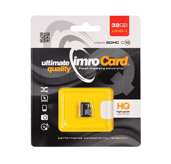 Carte Mémoire microSDHC Imro, 32Gb, Classe 10 / UHS-1 U1