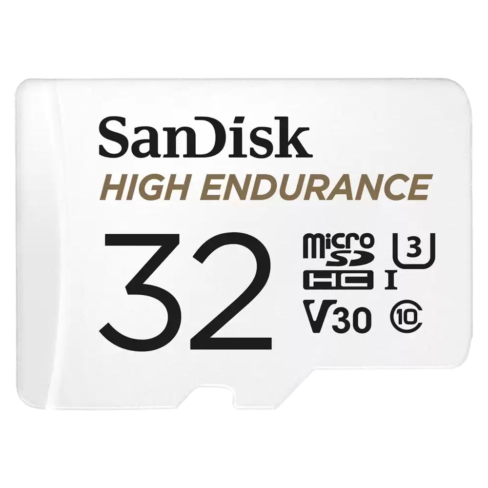 Carte Mémoire microSDHC SanDisk High Endurance, 32Go, Classe 10 / UHS-1 U3, Avec Adaptateur SDSQQNR-032G-GN6IA