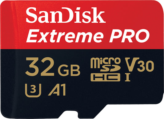 Speicherkarte microSDHC SanDisk Extreme Pro, 32Gb, Klasse 10 / UHS-1 U3, mit Adapter SDSQXCG-032G-GN6MA