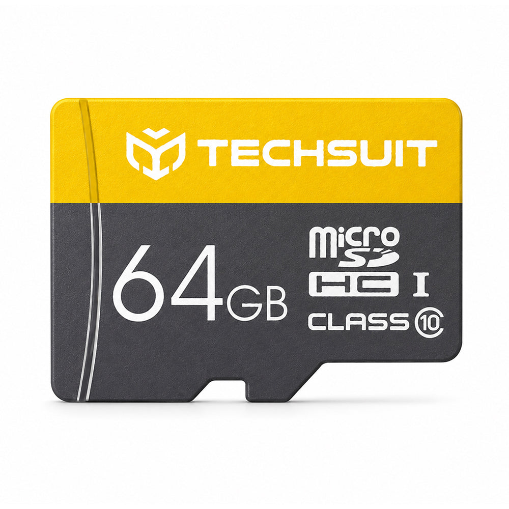 Carte mémoire microSDXC Techsuit THCM11, 64 Go, classe 10, avec adaptateur