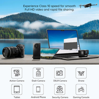 Carte mémoire microSDXC Techsuit THCM11, 64 Go, classe 10, avec adaptateur