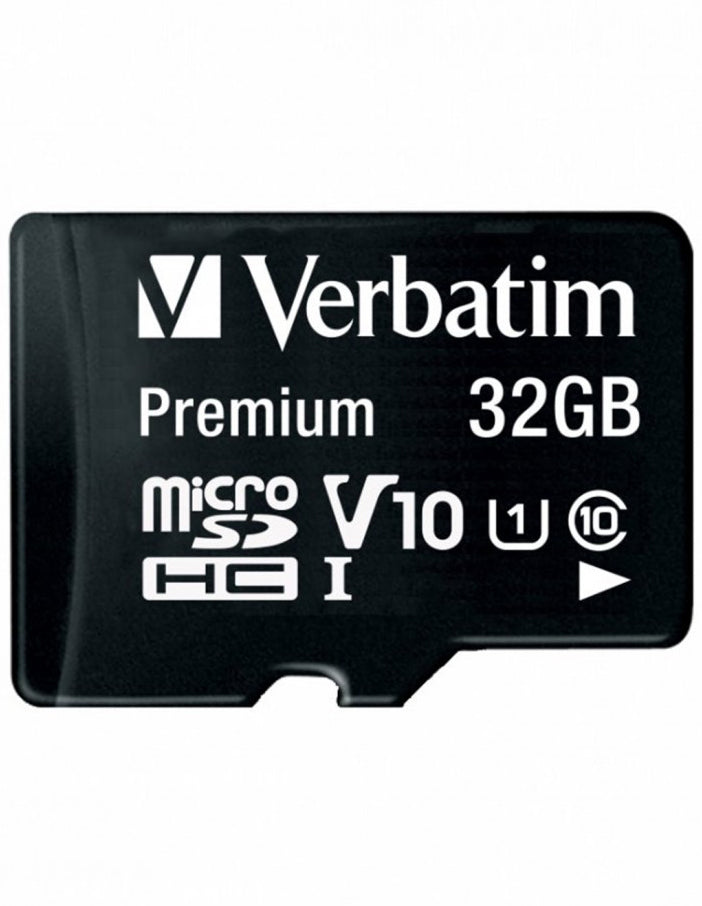 Carte Mémoire microSDHC Verbatim, 32Gb, Classe 10 / UHS-1 U1, Avec Adaptateur