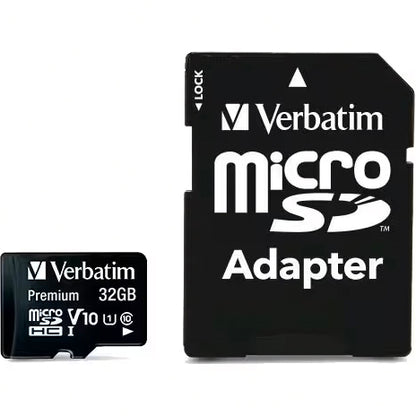 Carte Mémoire microSDHC Verbatim, 32Gb, Classe 10 / UHS-1 U1, Avec Adaptateur