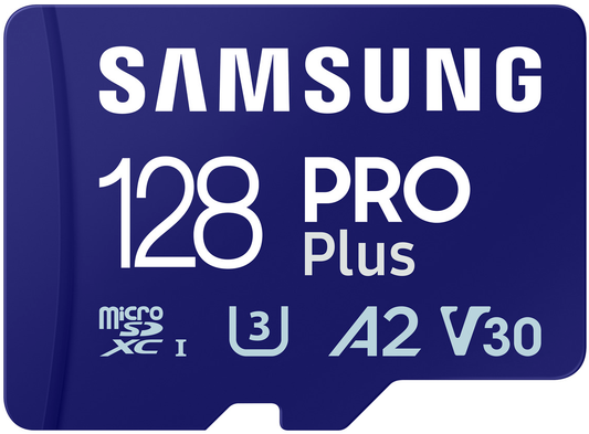 Samsung PRO Plus microSDXC Memory Card, 128Gb, Class 10 / UHS-1 U3, With Adapter MB-MD128SA/EU