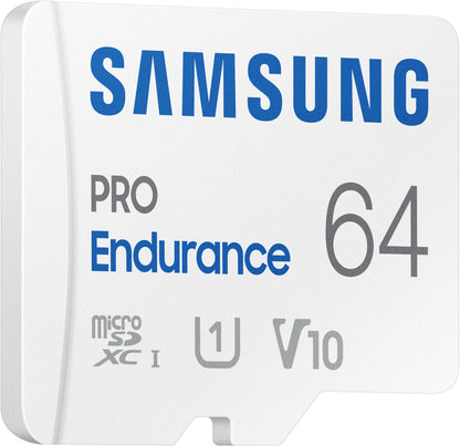 Carte mémoire microSDXC Samsung PRO Endurance, 64Go, Classe 10 / UHS-1 U1, Avec Adaptateur MB-MJ64KA/EU