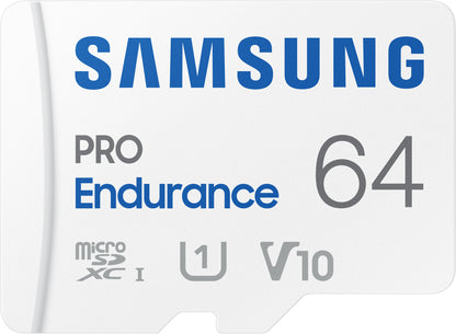 Carte mémoire microSDXC Samsung PRO Endurance, 64Go, Classe 10 / UHS-1 U1, Avec Adaptateur MB-MJ64KA/EU