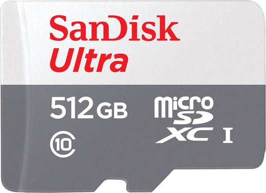 Carte mémoire microSDXC SanDisk Ultra, 512Gb, Classe 10 SDSQUNR-512G-GN3MN