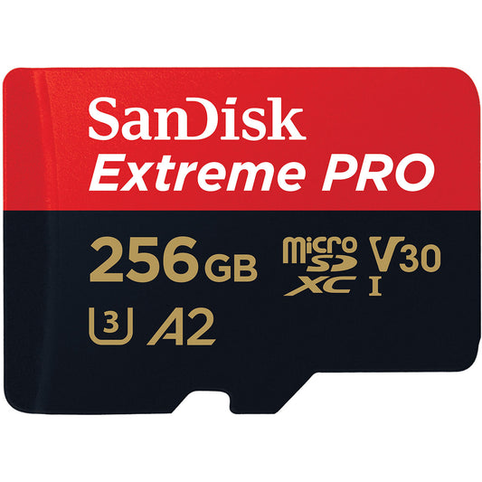 Speicherkarte microSDXC SanDisk Extreme Pro, 256Gb, Klasse 10 / UHS-1 U3, mit Adapter SDSQXCD-256G-GN6MA