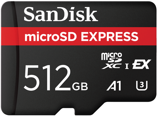 SanDisk Express microSDXC-Speicherkarte, 512 GB, Klasse 10 / UHS-1 U3 SDSQXFN-512G-GN4NN