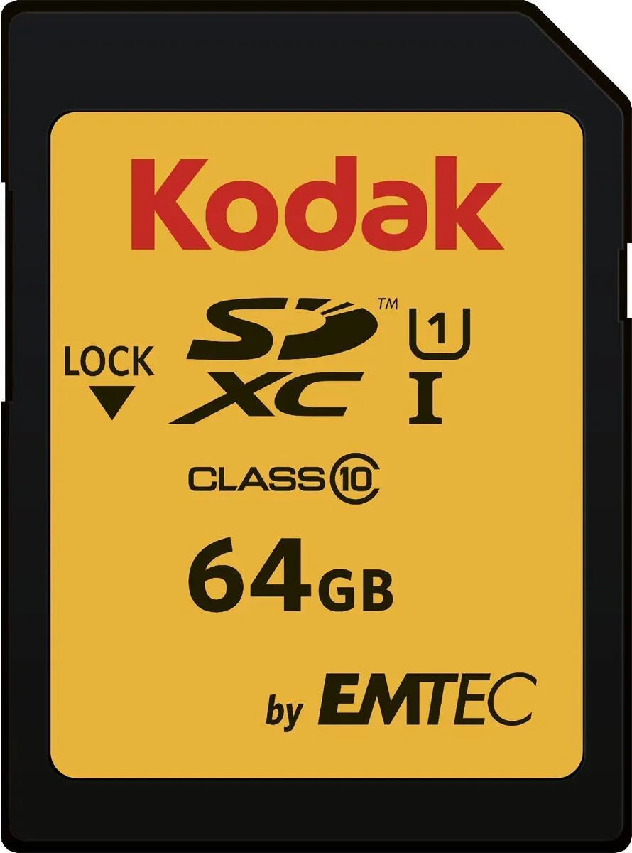 Carte mémoire SDXC Kodak Ultra Performance, 64Gb, Classe 10 / UHS-1 U3 EKMSD64GXC10HPRK