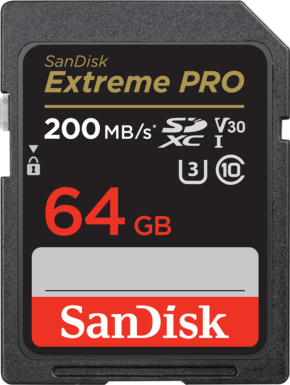 SDXC-Speicherkarte SanDisk Extreme Pro, 64Gb, Klasse 10 / UHS-1 U3 SDSDXXU-064G-GN4IN