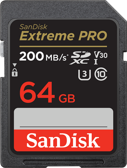 SDXC-Speicherkarte SanDisk Extreme Pro, 64Gb, Klasse 10 / UHS-1 U3 SDSDXXU-064G-GN4IN
