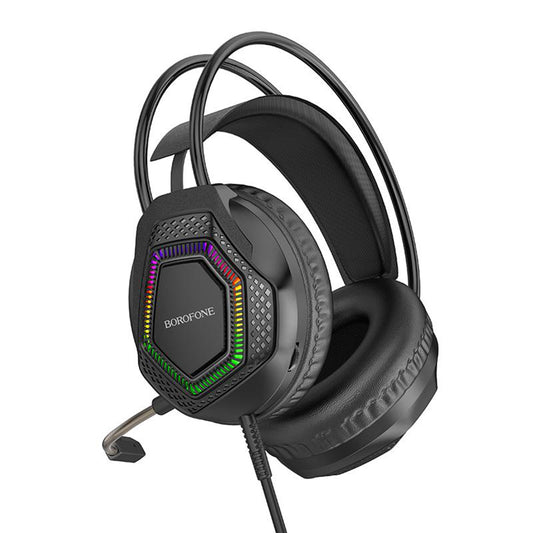 Casque Gaming 3,5 mm Borofone BO105 Thunder, RGB, 2m, Noir