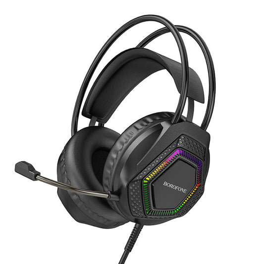 Casque Gaming 3,5 mm Borofone BO105 Thunder, RGB, 2m, Noir