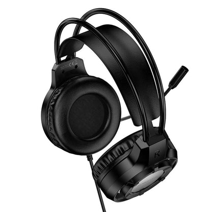 Casque Gaming 3,5 mm Borofone BO112 Wave, RGB, 2m, Noir