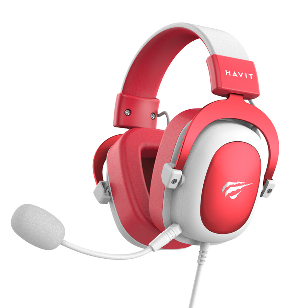 Casque Gaming 3.5mm HAVIT H2002D, 2m, Rouge