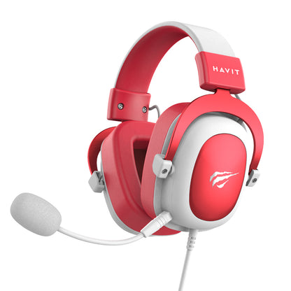 Casque Gaming 3.5mm HAVIT H2002D, 2m, Rouge