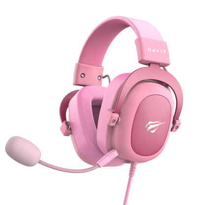 Casque Gaming 3.5mm HAVIT H2002D, 2m, Rose