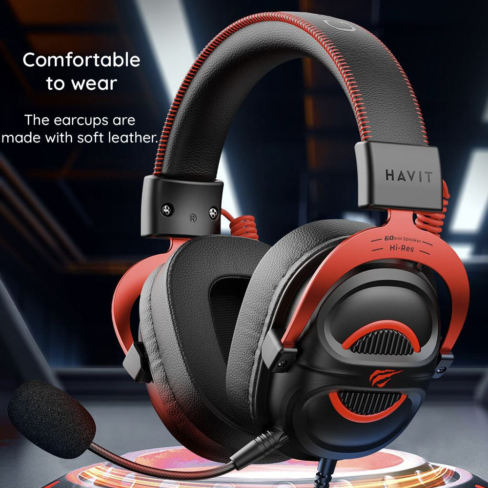 Casque Gaming 3.5mm HAVIT H2002E Pro, 2m, Noir