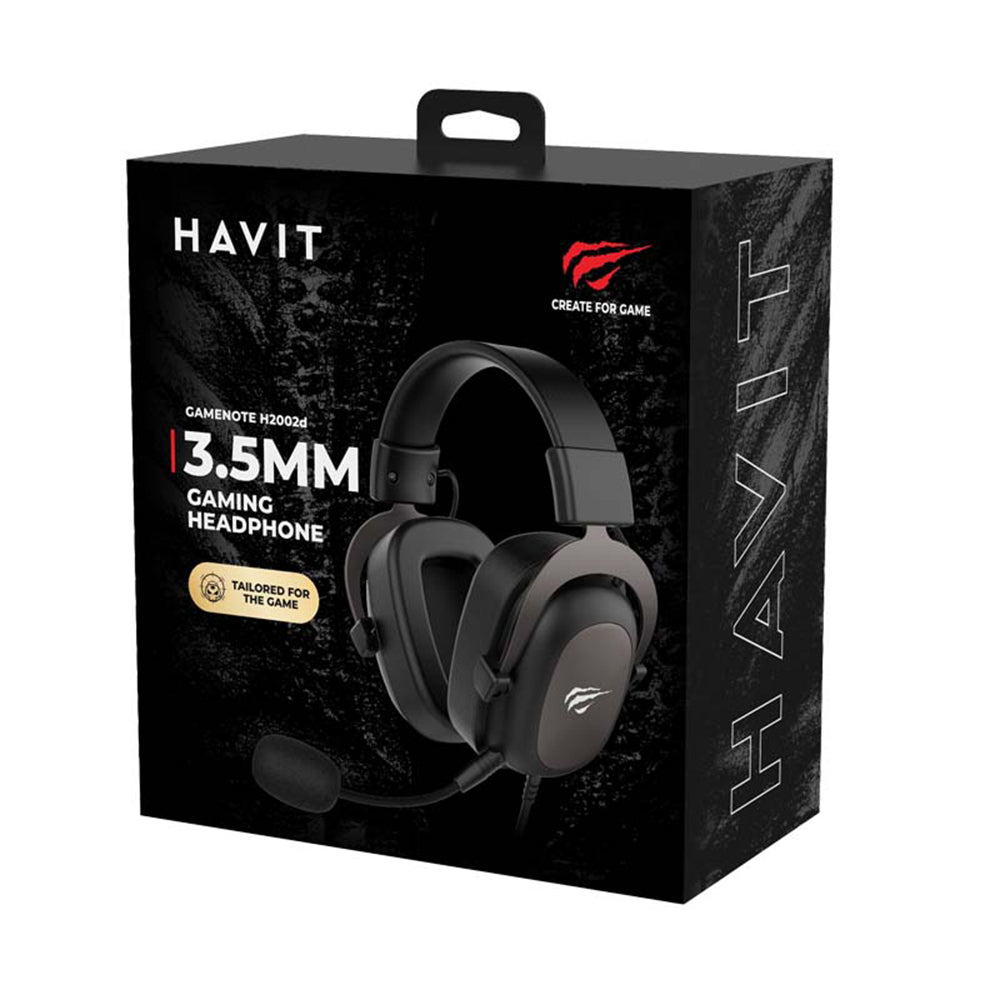 Casque Gaming 3.5mm HAVIT H2002E Pro, 2m, Noir