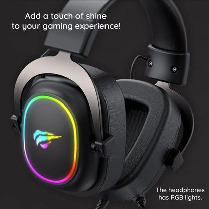 Casque Gaming 3.5mm HAVIT H2002P, 2m, Noir