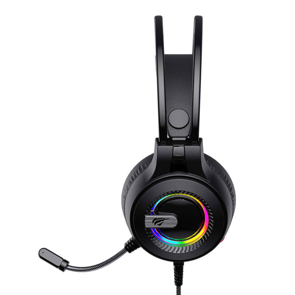 Casques Gaming 3.5mm HAVIT H2040d, RGB, 2.1m, Noirs