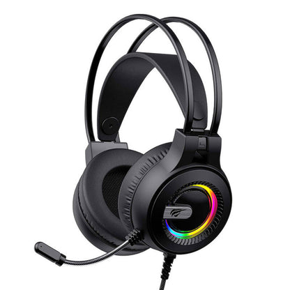 Casques Gaming 3.5mm HAVIT H2040d, RGB, 2.1m, Noirs