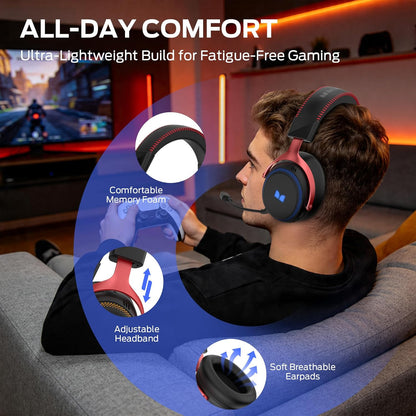 Wireless Gaming-Kopfhörer Monster Mission 350, BT / Wi-Fi / Kabelgebunden, Schwarz