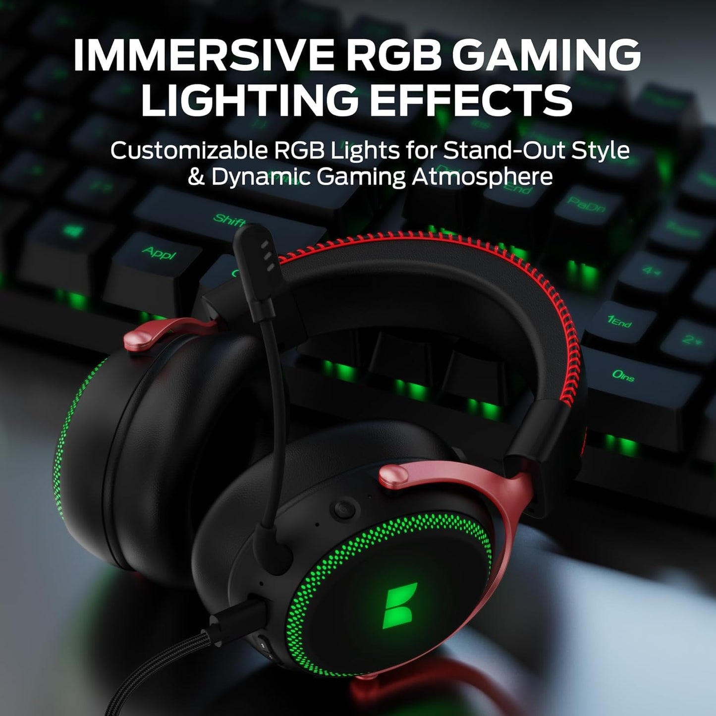 Wireless Gaming-Kopfhörer Monster Mission 350, BT / Wi-Fi / Kabelgebunden, Schwarz