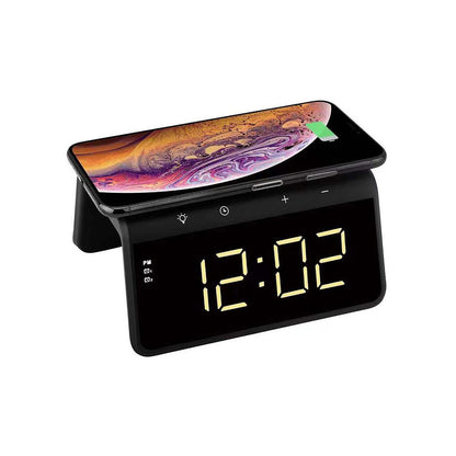 HAVIT W320 Digital Clock with QI Wireless Charging, Black